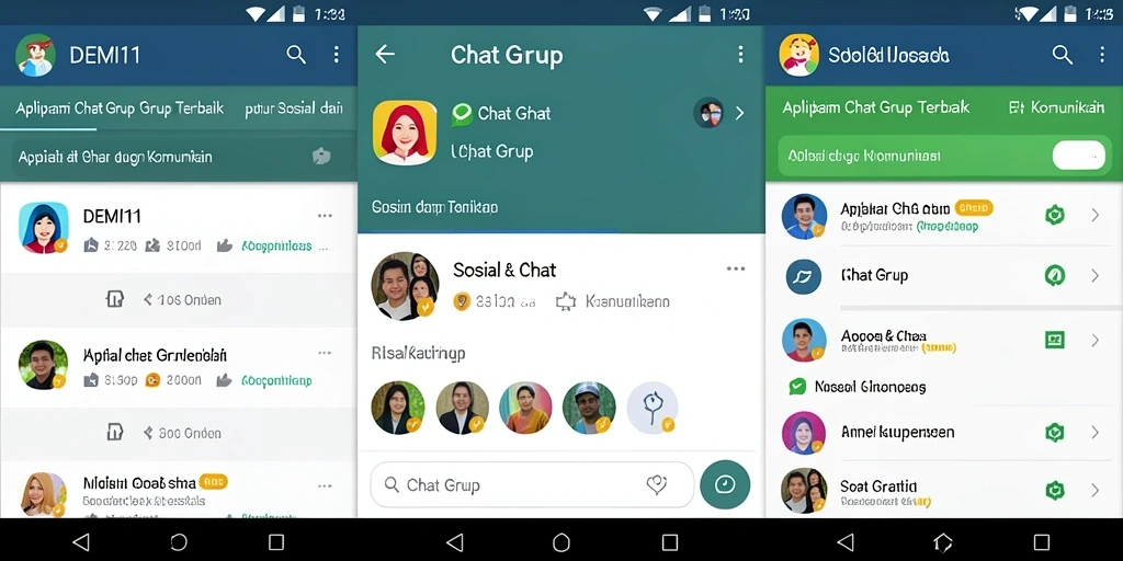 Antarmuka DEMI11 yang user-friendly untuk chat grup.