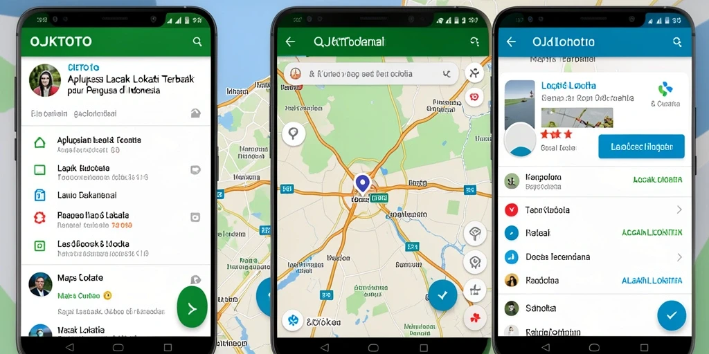 Antarmuka utama OJKTOTO menampilkan peta akurat dan lokasi terkini pengguna.