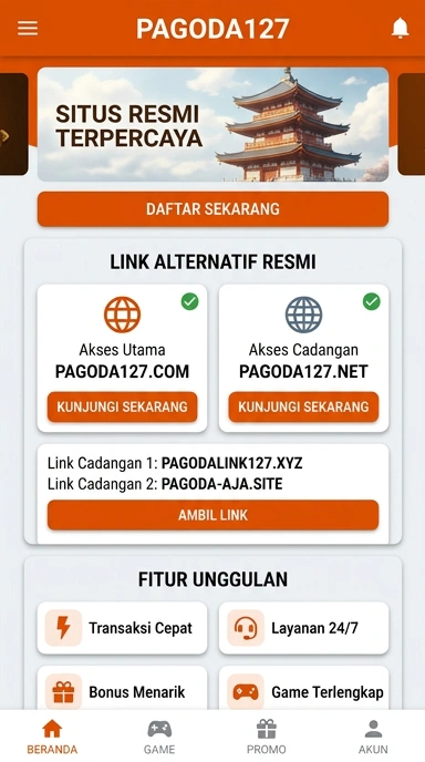 Tampilan link alternatif pagoda127
